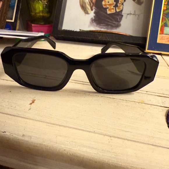 Prada Black Chunky Frame Sunglasses - Picture 2 of 5